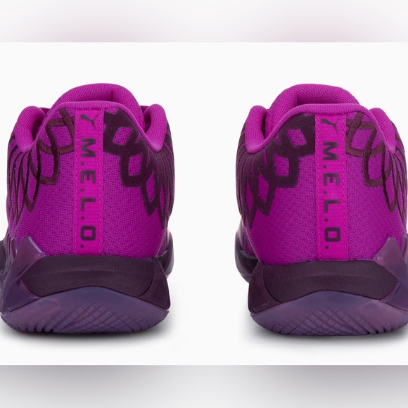 PUMA LaMelo Ball MB.01 Disco Lo Basketball Shoes Deep Orchid-Pickled Beet - Picture 3 of 7